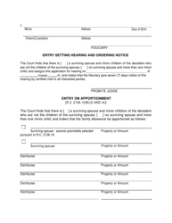 Form 7.2 Application for Apportionment of Family Allowance - Warren County, Ohio, Page 2