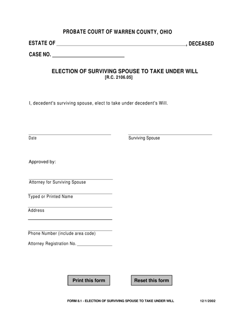 Form 8.1  Printable Pdf