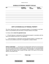 Form 9.0 Application to Sell Personal Property - Warren County, Ohio, Page 2