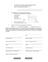 Form 20.0 Application for Appointment of Conservator - Warren County, Ohio, Page 2