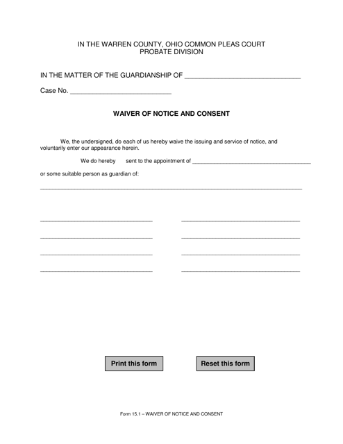 Form 15.1  Printable Pdf