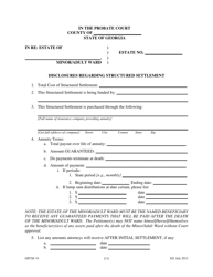 Form GPCSF19 Petition to Compromise Doubtful Claim of Minor or Adult Ward - Georgia (United States), Page 13