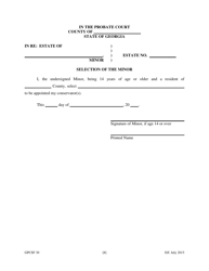 Form GPCSF30 Petition for Letters of Conservatorship of Minor - Georgia (United States), Page 10