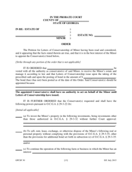 Form GPCSF30 Petition for Letters of Conservatorship of Minor - Georgia (United States), Page 15