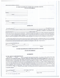 Document preview: Affidavit for Foreclosure of Personal Property - Fayette County, Georgia (United States)