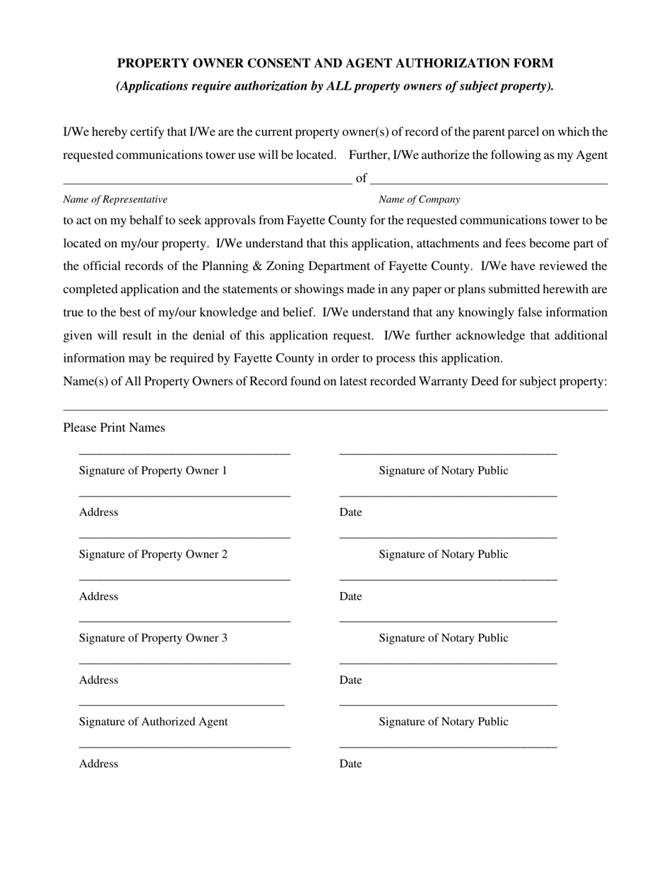 Administrative Application Request for Communications Tower Use - Fayette County, Georgia (United States), Page 2