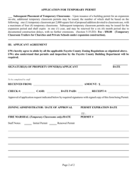 Application for Temporary Permit - Fayette County, Georgia (United States), Page 2