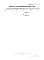 Form 21.0 Application for Change of Name of Adult - Butler County, Ohio, Page 2