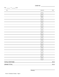 Form 6.1 Schedule of Assets - Butler County, Ohio, Page 2