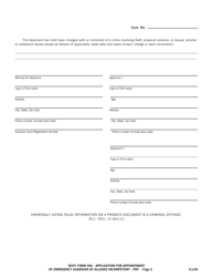 BCPC Form 504 Application for Appointment of Emergency Guardian of Alleged Incompetent - Butler County, Ohio, Page 2