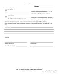Form 14.2 Entry Approving Settlement and Distribution of Wrongful Death and Survival Claims - Butler County, Ohio, Page 2