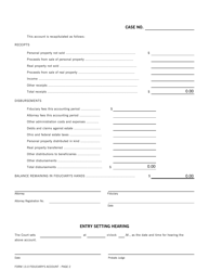 Form 13.0 Fiduciary&#039;s Account - Butler County, Ohio, Page 2