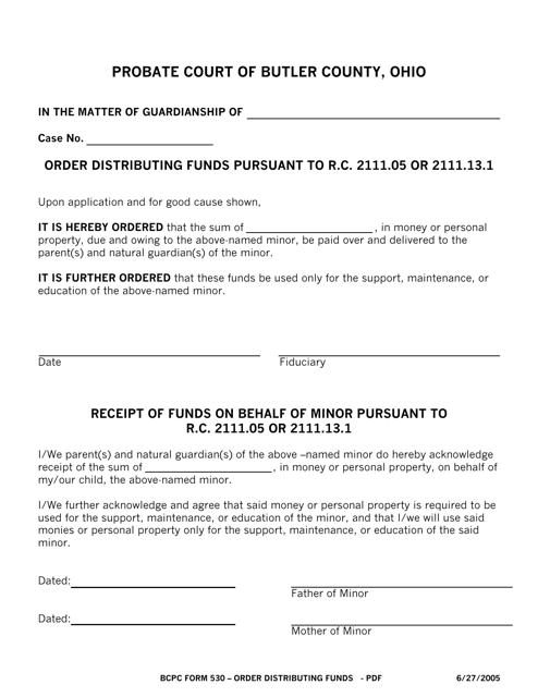 BCPC Form 530  Printable Pdf