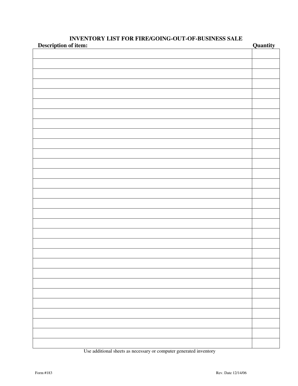 Form 183 Application for Permit to Conduct Fire and / or Going-Out-Business Sale - Lee County, Florida, Page 3