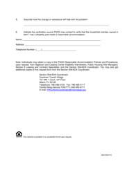 Reasonable Accommodation Request - Miami-Dade County, Florida, Page 2