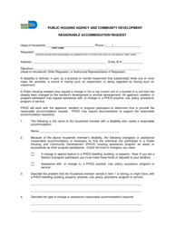 Document preview: Reasonable Accommodation Request - Miami-Dade County, Florida