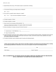 Form MAF316 Commercial Fishing/Supplemental 4% Questionnaire - County of San Diego, California, Page 2