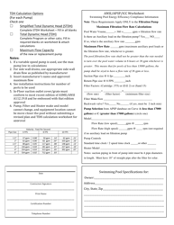 Simplified Total Dynamic Head (Tdh) Calculation Worksheet - Volusia County, Florida, Page 2