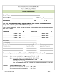 Form DEH:FH-109 Conditional Approval of a Culinary Garden Food Source for a Regulated Food Facility - County of San Diego, California, Page 4