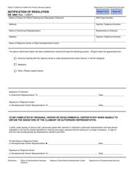 Document preview: Form DS1804 Notification of Resolution - California