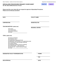 Document preview: Form DS1851 Specialized Procedures Request Cover Sheet - California