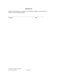 Form DFS-F-32 Financial Statement - Florida, Page 2