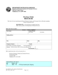 Form DFS-N1729 &quot;Purchase Order Brochure&quot; - Florida