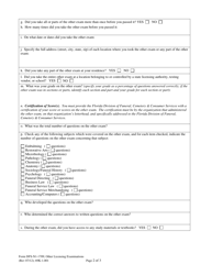 Form DFS-N1-1709 Other Licensing Examinations - Florida, Page 2