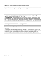 Form DFS-N1-1709 Other Licensing Examinations - Florida, Page 3