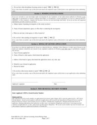 Form DFS-N1-1715 Adverse Licensing Action History Form - Florida, Page 2
