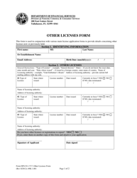 Document preview: Form DFS-N1-1717 Other Licenses Form - Florida