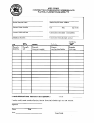 Construction and Demolition Debris Recycling Compliance Form - City of Zion, Illinois, Page 2