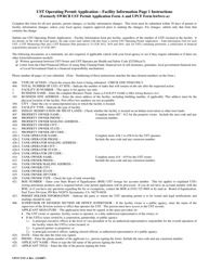Form UPCF UST-A Operating Permit Application - Facility Information - Stanislaus County, California, Page 2