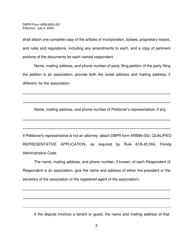 DBPR Form ARB6000-001 Mandatory Non-binding Petition Form - Florida, Page 2