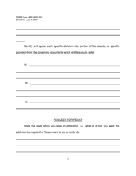 DBPR Form ARB6000-001 Mandatory Non-binding Petition Form - Florida, Page 5