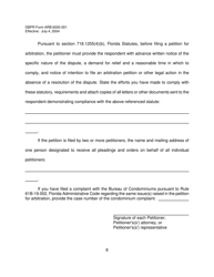 DBPR Form ARB6000-001 Mandatory Non-binding Petition Form - Florida, Page 6