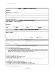 Form DFS-N1-1724 Application for Combination Funeral Director &amp; Embalmer License by Florida Internship &amp; Examination - Florida, Page 2