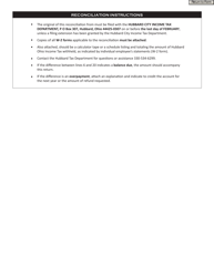 Form W-3 Withholding Tax Reconciliation Return - City of Hubbard, Ohio, Page 2
