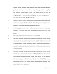 Form eDR3006 Standard Mutual Temporary Restraining Order - Franklin County, Ohio, Page 2