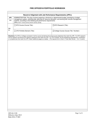 Form DFS-K4-2108 Fire Officer Iii Portfolio Workbook - Florida, Page 5