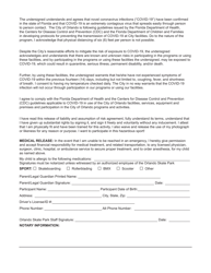 Waiver &amp; Release Form - for Minors Participant Release of Liability - City of Orlando, Florida, Page 2