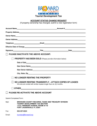 Document preview: Account Name Change Request - Broward County, Florida