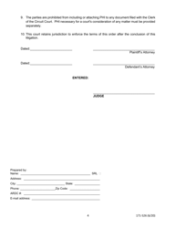 Form 171-526 HIPAA Qualified Protective Order - Lake County, Illinois, Page 4