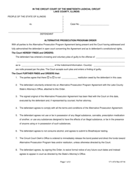Document preview: Form 171-473 Alternative Prosecution Program Order - Lake County, Illinois