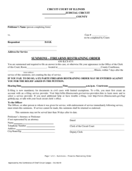 Document preview: Summons - Firearms Restraining Order - Lake County, Illinois