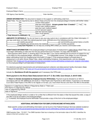 Form 171-60 Income Withholding for Support - Lake County, Illinois, Page 2