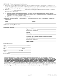 Form 171P-30 Petition for Probate and for Letters - Lake County, Illinois, Page 3