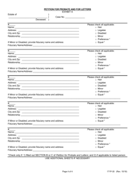 Form 171P-30 Petition for Probate and for Letters - Lake County, Illinois, Page 4