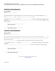 Notarized Affidavit: Broward County Homestead Tax Deferral Application - Broward County, Florida, Page 3