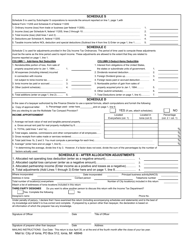 Form I-1120 Corporation Income Tax Return - City of Ionia, Michigan, Page 2